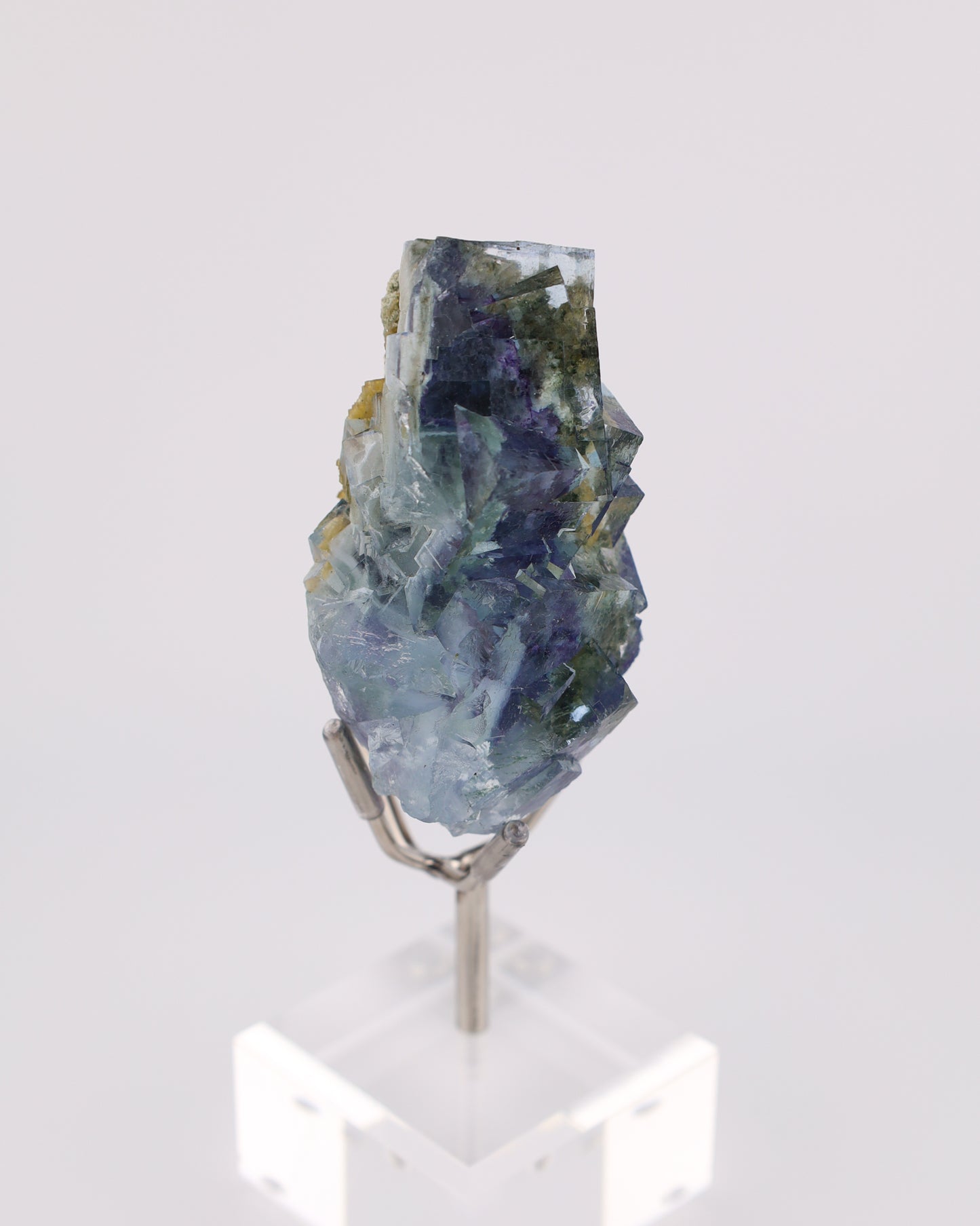 Blue Fluorite Waterfall with Purple Phantom