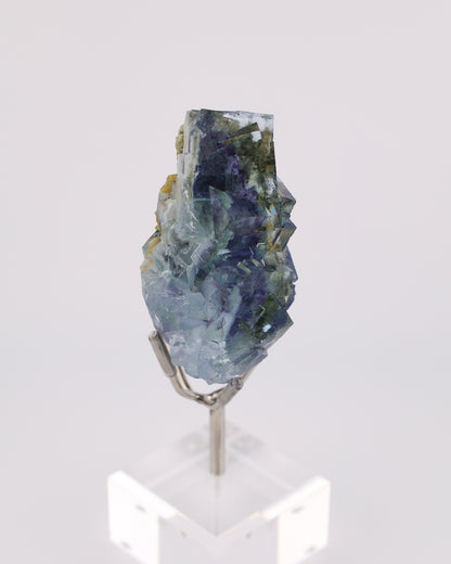 Blue Fluorite Waterfall with Purple Phantom