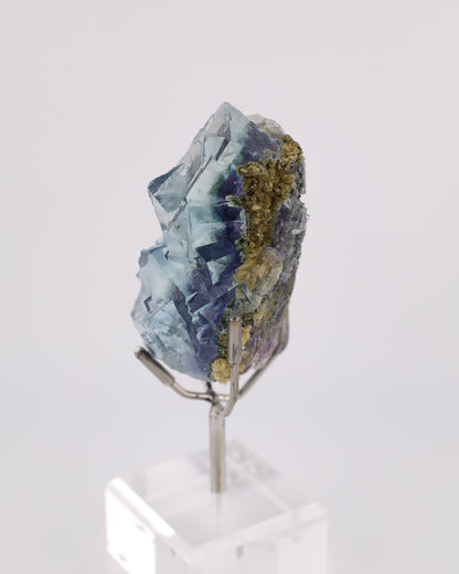 Blue Fluorite Waterfall with Purple Phantom