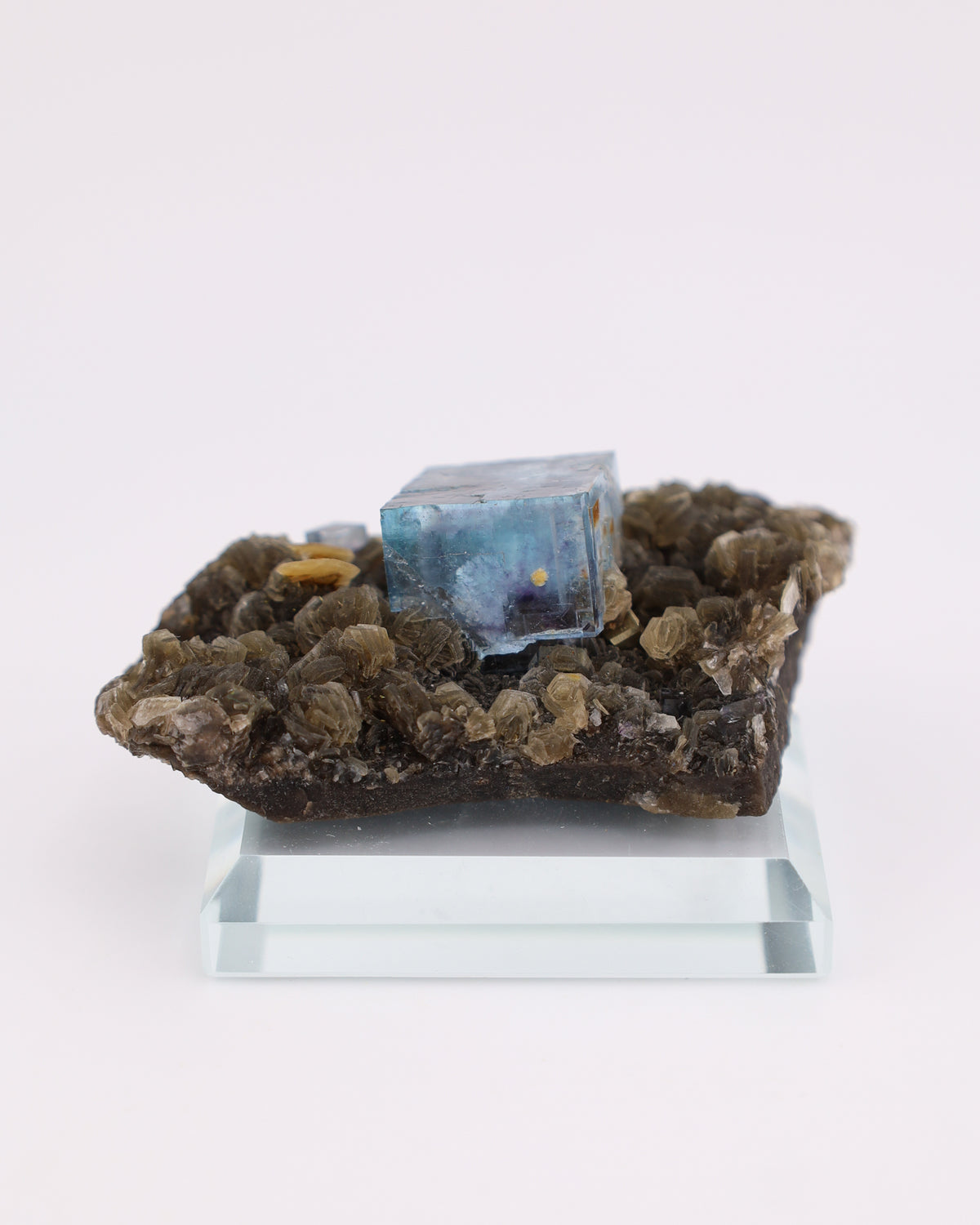 Blue Fluorite with Muscovite