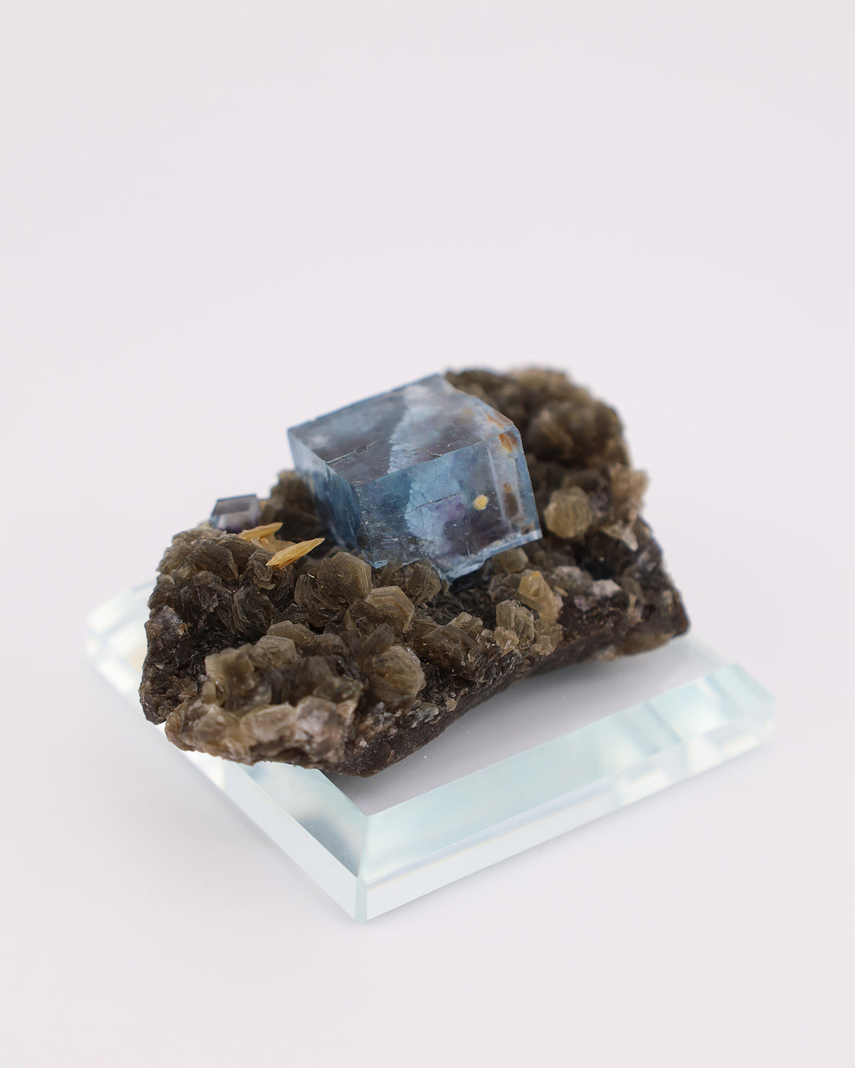 Blue Fluorite with Muscovite
