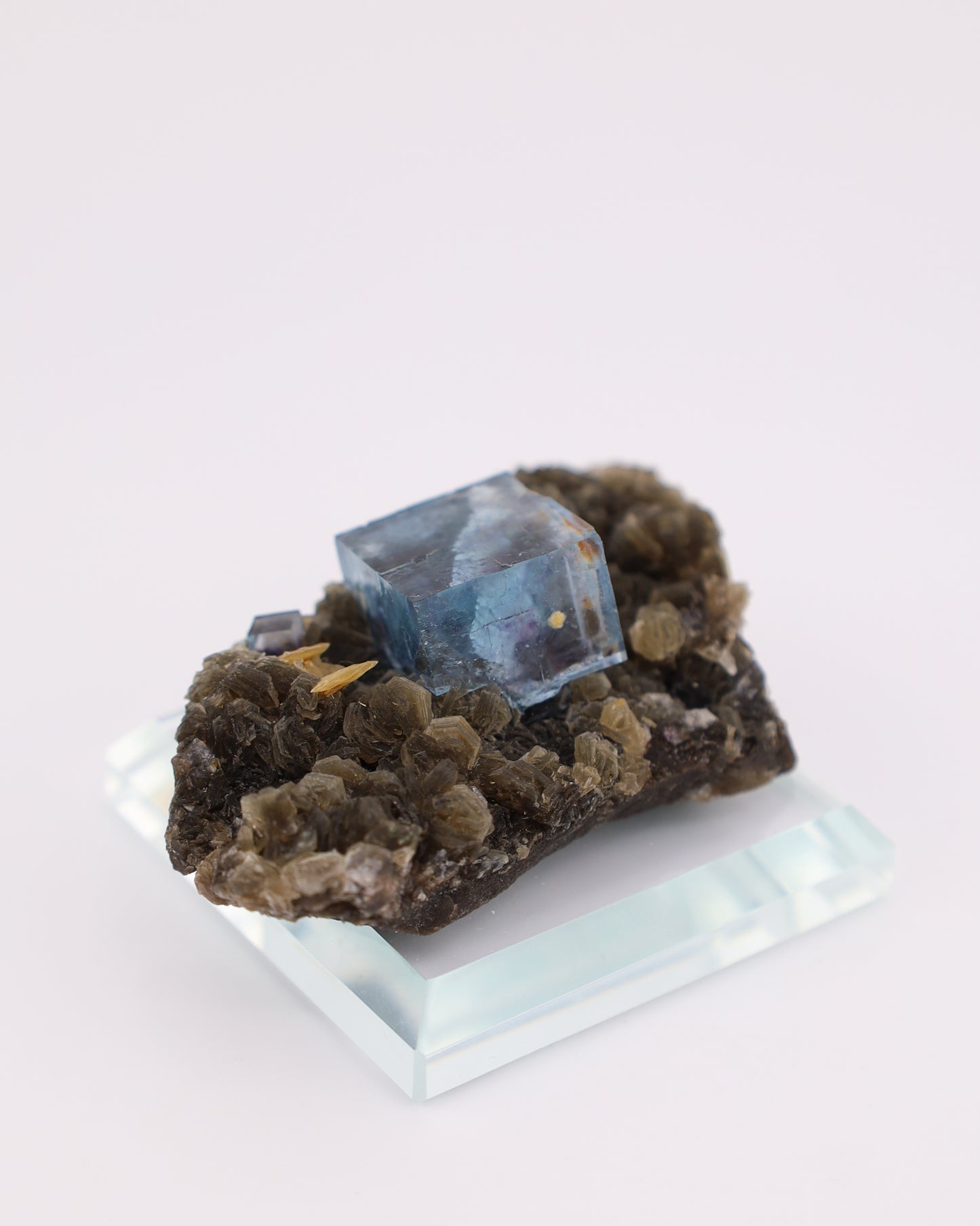 Blue Fluorite with Muscovite