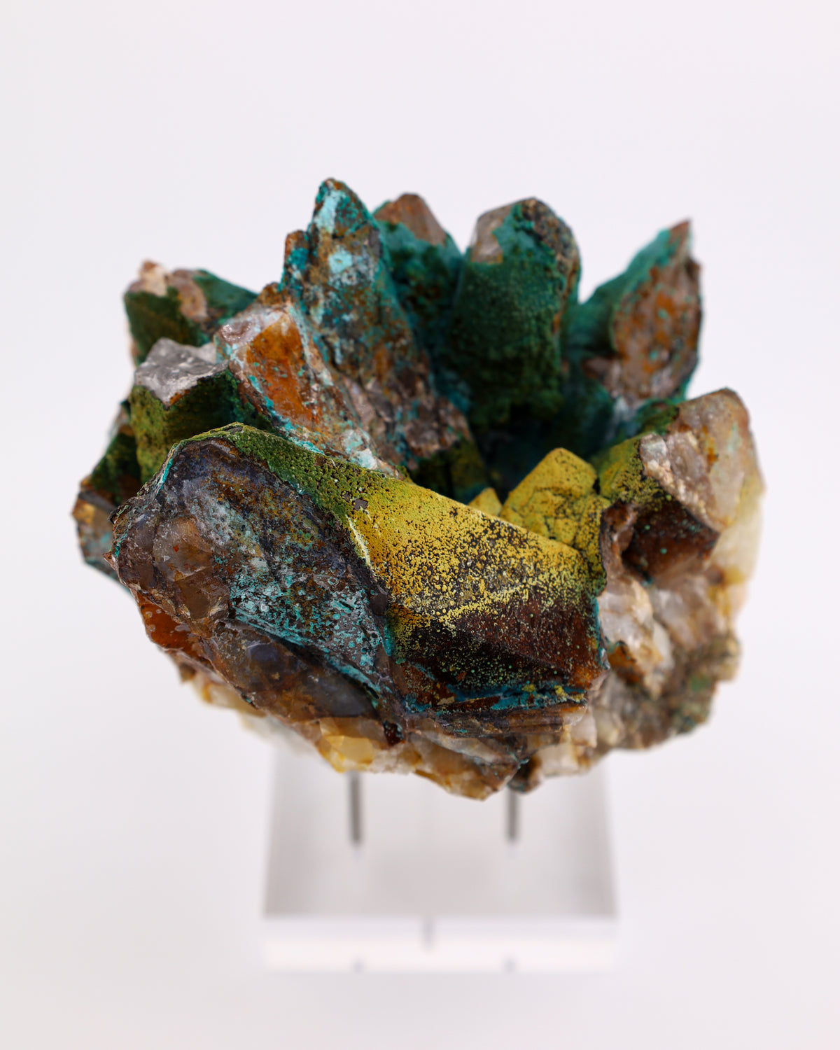 Chrysocolla on Quartz