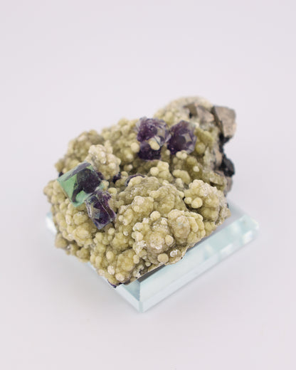 Green & Purple Fluorite with Dolomite & Pyrite Matrix