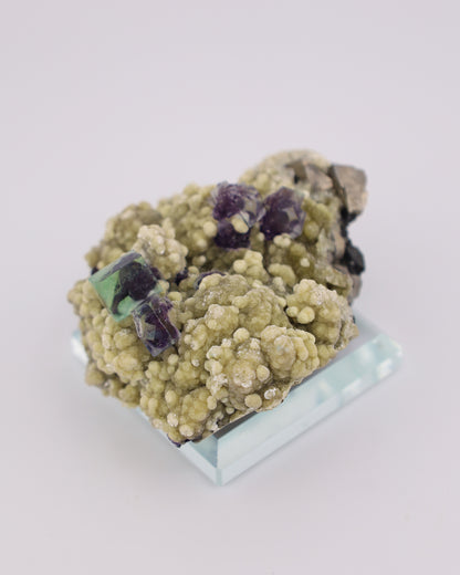Green & Purple Fluorite with Dolomite & Pyrite Matrix