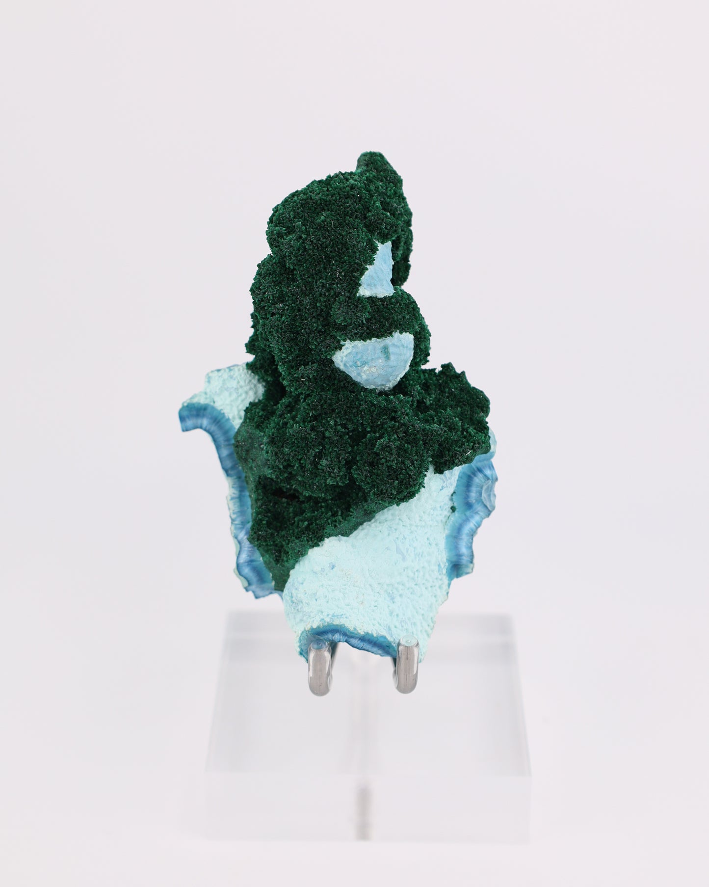 Fibrous Malachite with Shattuckite
