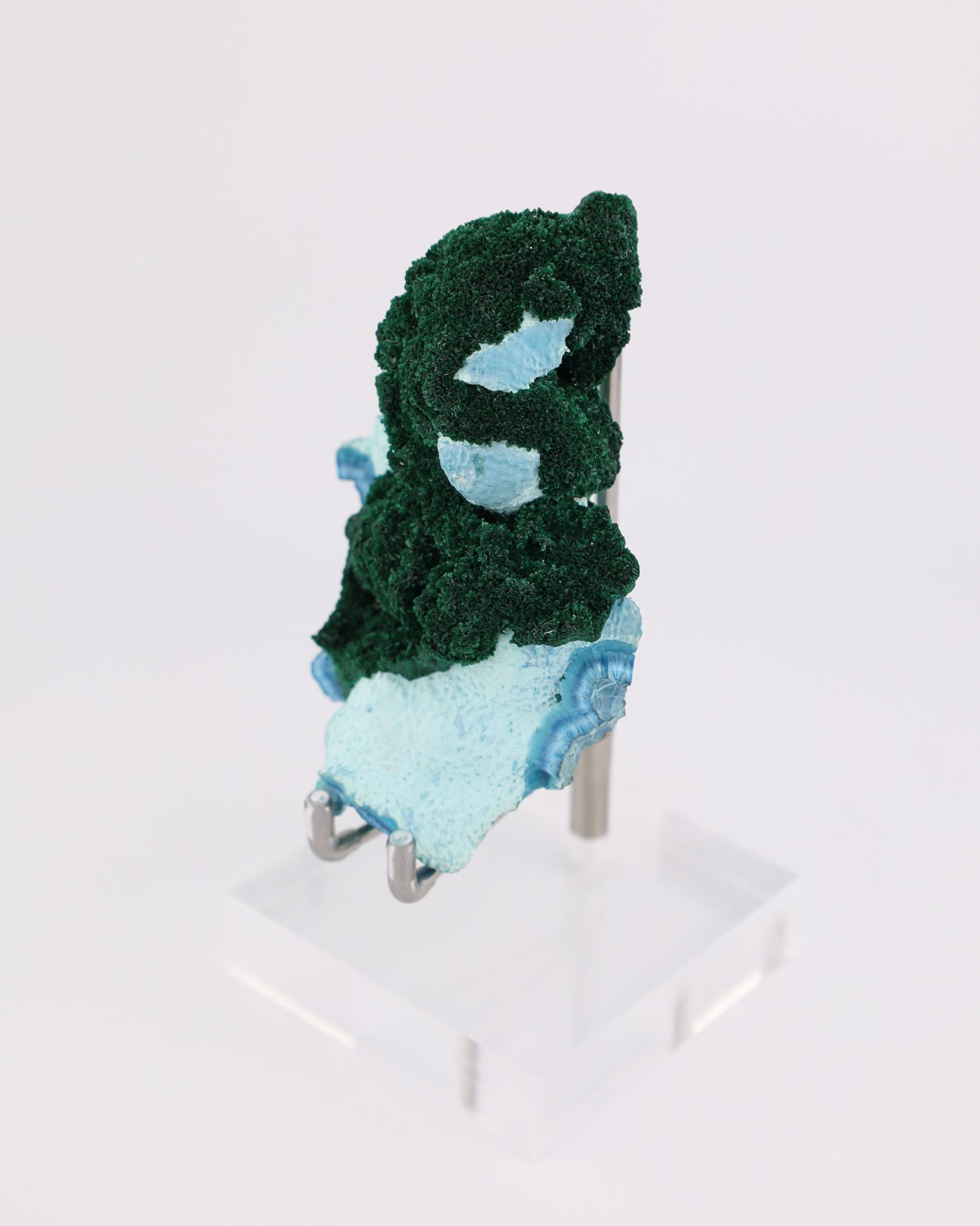 Fibrous Malachite with Shattuckite