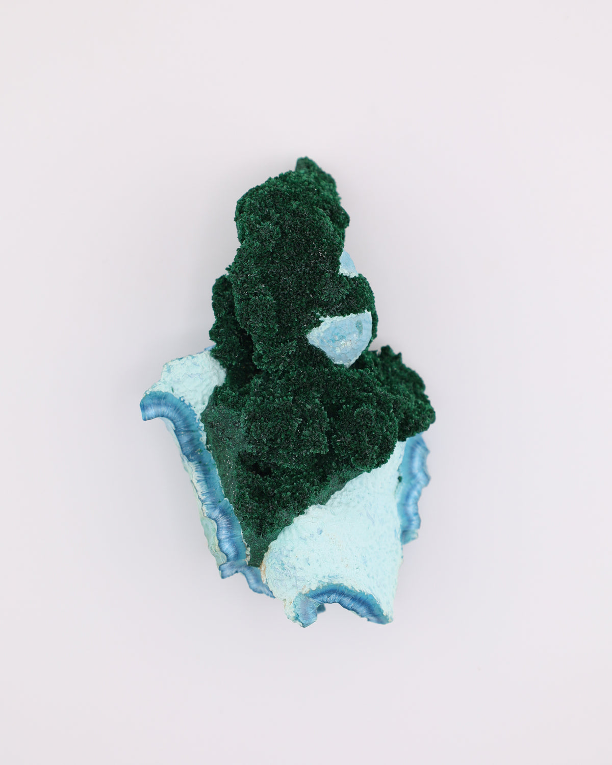 Fibrous Malachite with Shattuckite