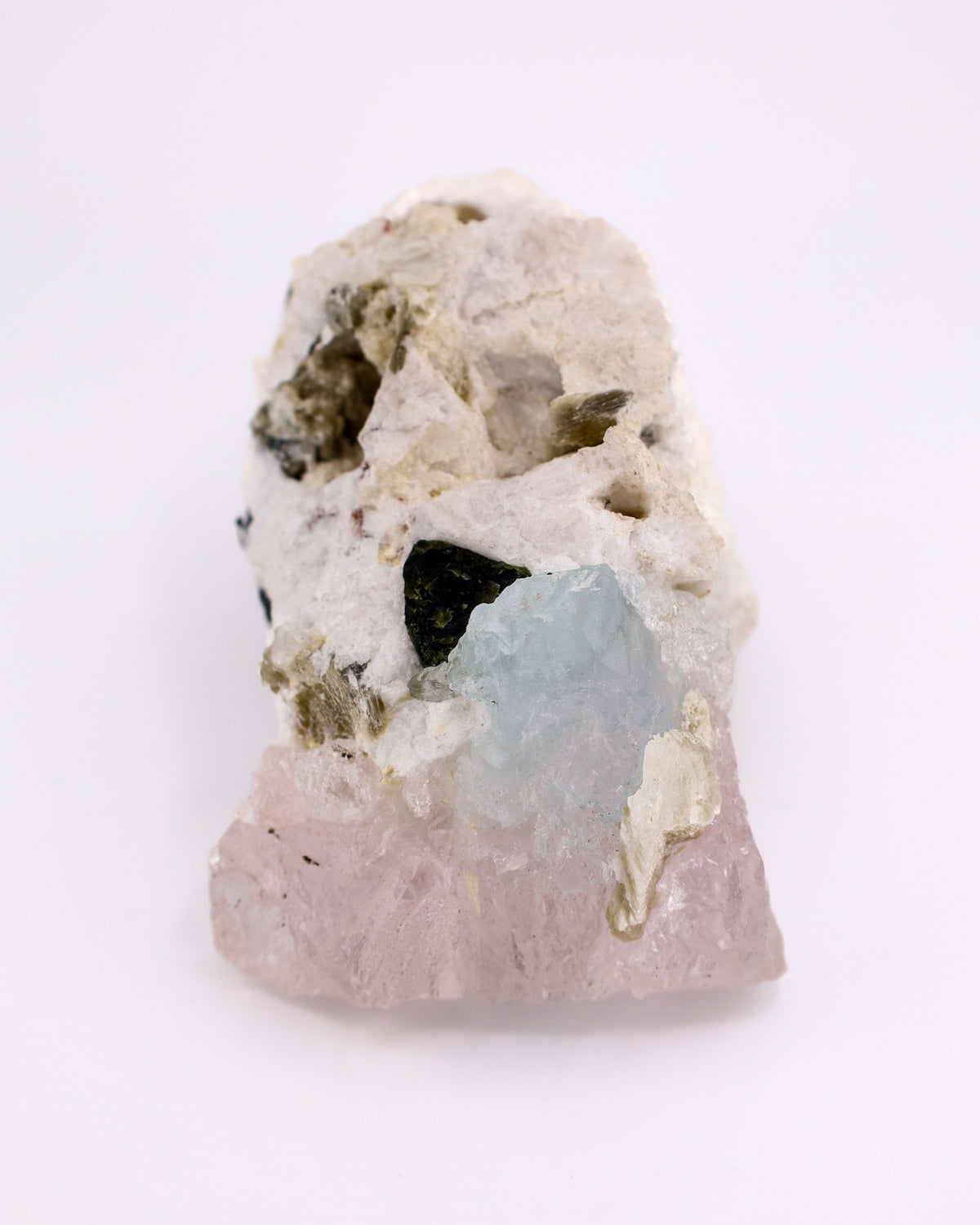 Morganite, Aquamarine, Feldspar & Schorl