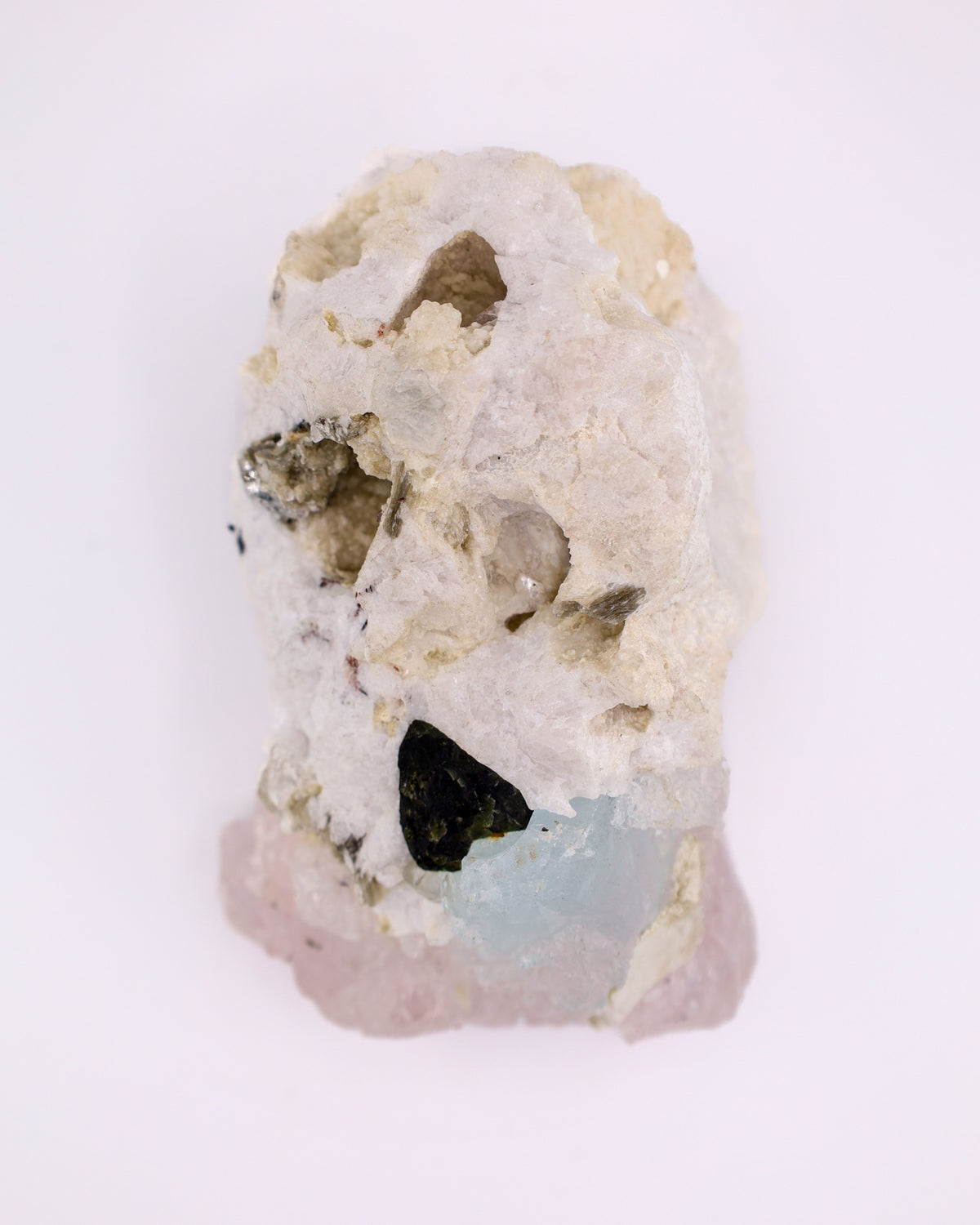 Morganite, Aquamarine, Feldspar & Schorl