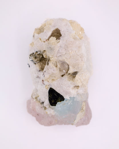 Morganite, Aquamarine, Feldspar & Schorl