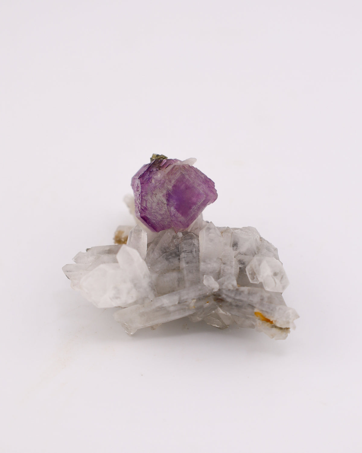 Purple Fluorite with Pyrite & Quartz Matrix