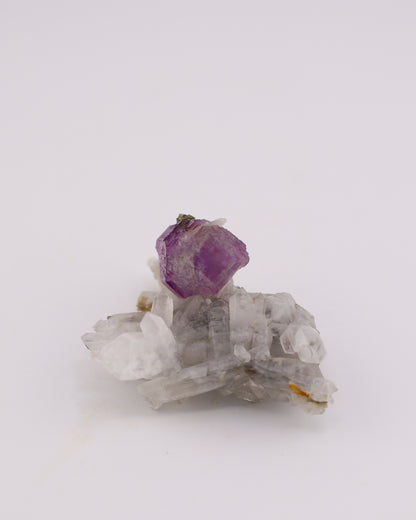 Purple Fluorite with Pyrite & Quartz Matrix