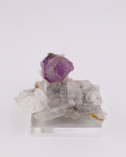 Purple Fluorite with Pyrite & Quartz Matrix
