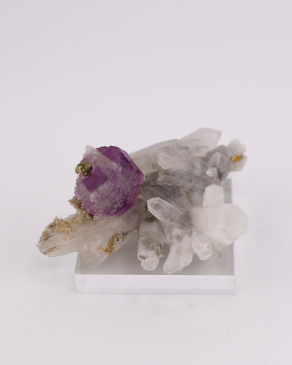 Purple Fluorite with Pyrite & Quartz Matrix