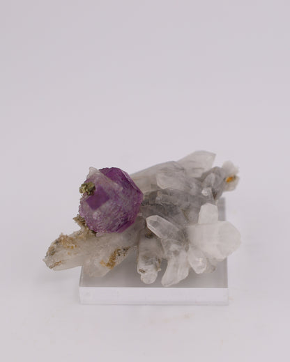 Purple Fluorite with Pyrite & Quartz Matrix