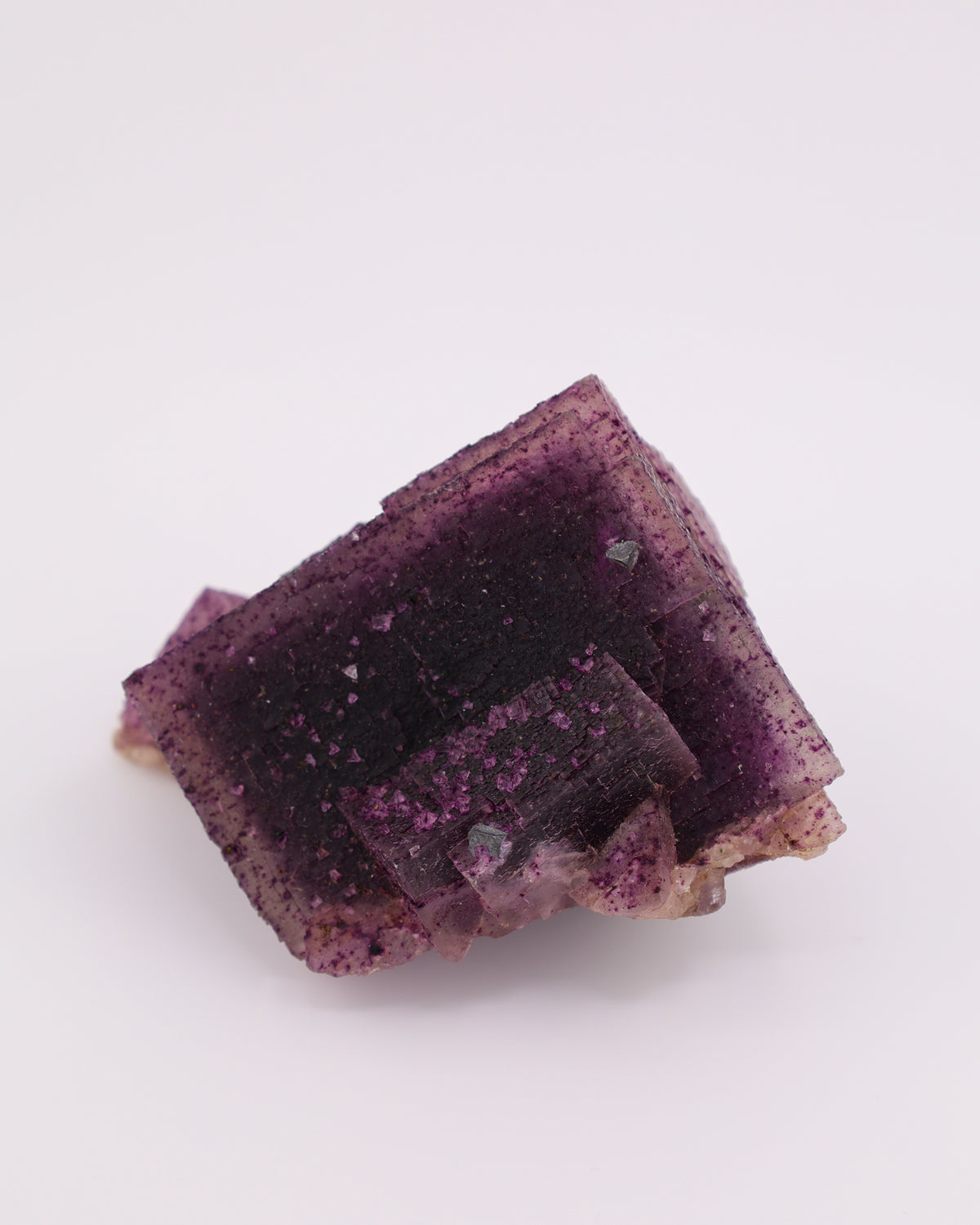 Cubed Purple Fluorite Phantom with Galena