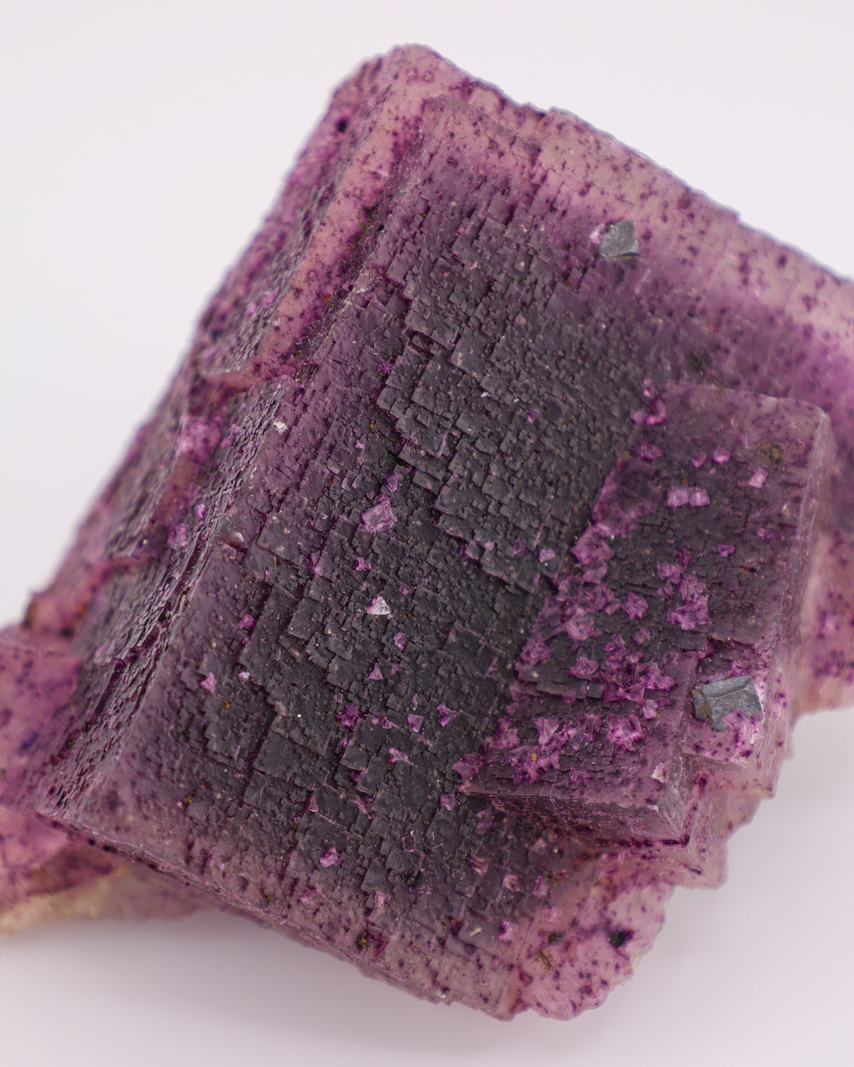 Cubed Purple Fluorite Phantom with Galena