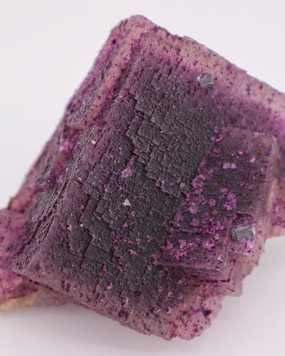 Cubed Purple Fluorite Phantom with Galena
