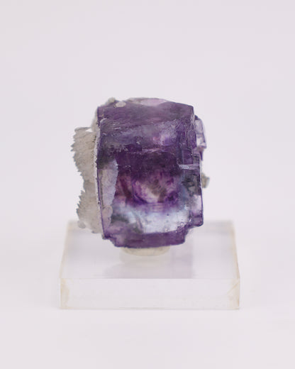 Cubed Purple Fluorite Phantom with Calcite