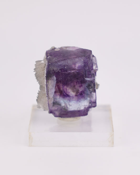 Cubed Purple Fluorite Phantom with Calcite
