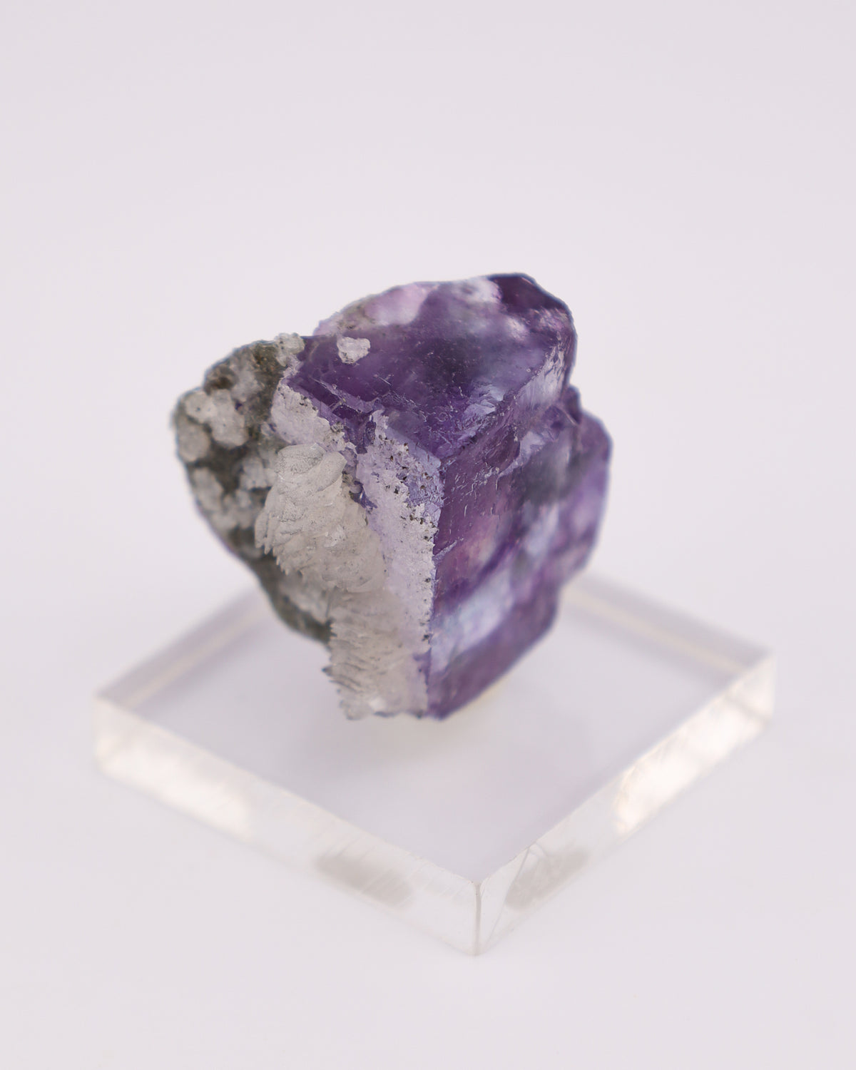 Cubed Purple Fluorite Phantom with Calcite