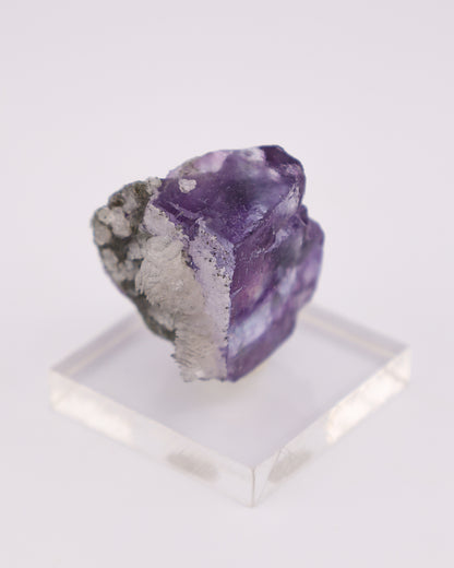 Cubed Purple Fluorite Phantom with Calcite