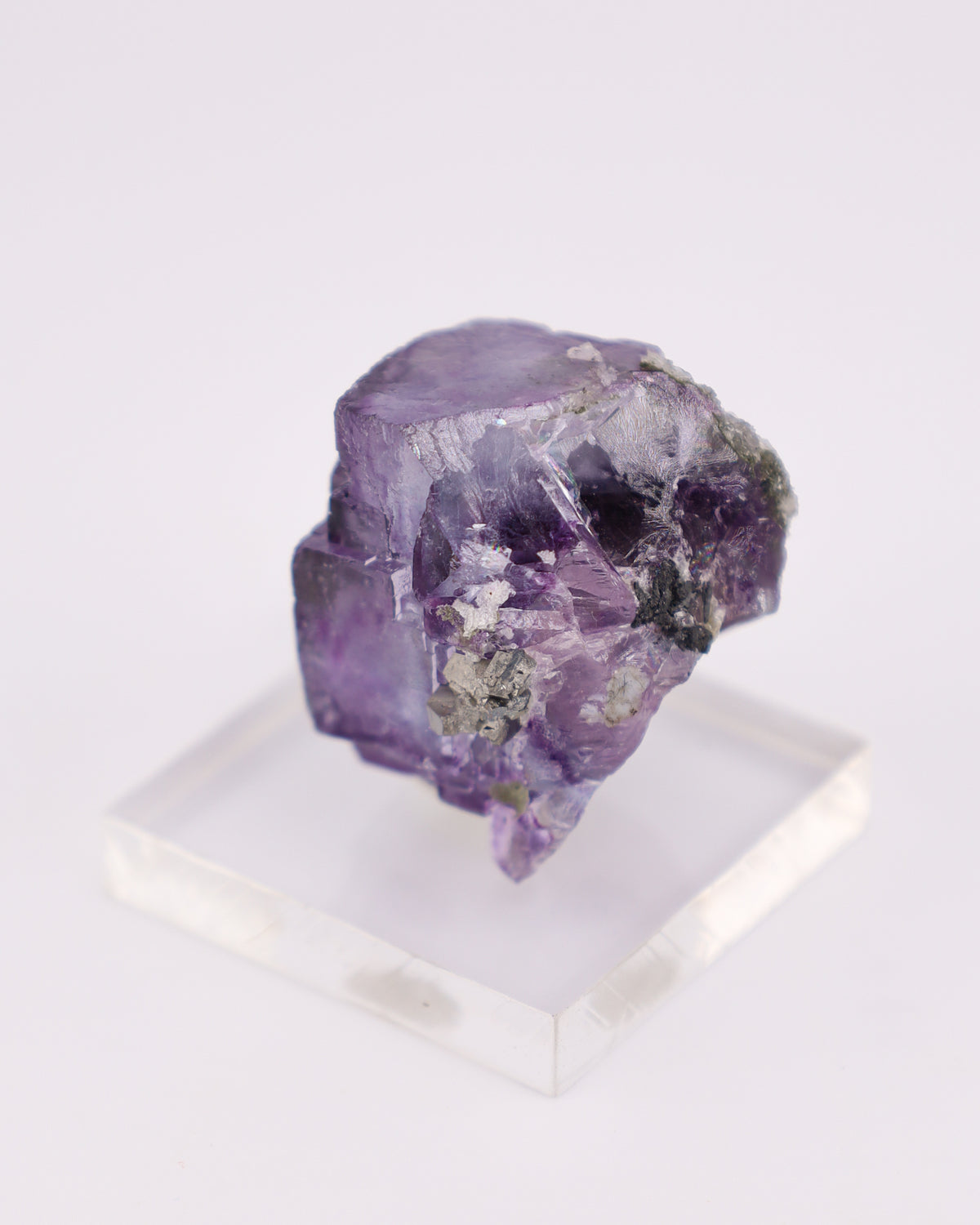 Cubed Purple Fluorite Phantom with Calcite