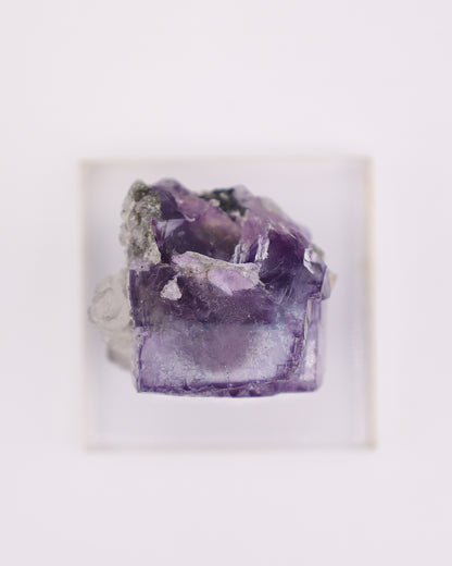 Cubed Purple Fluorite Phantom with Calcite
