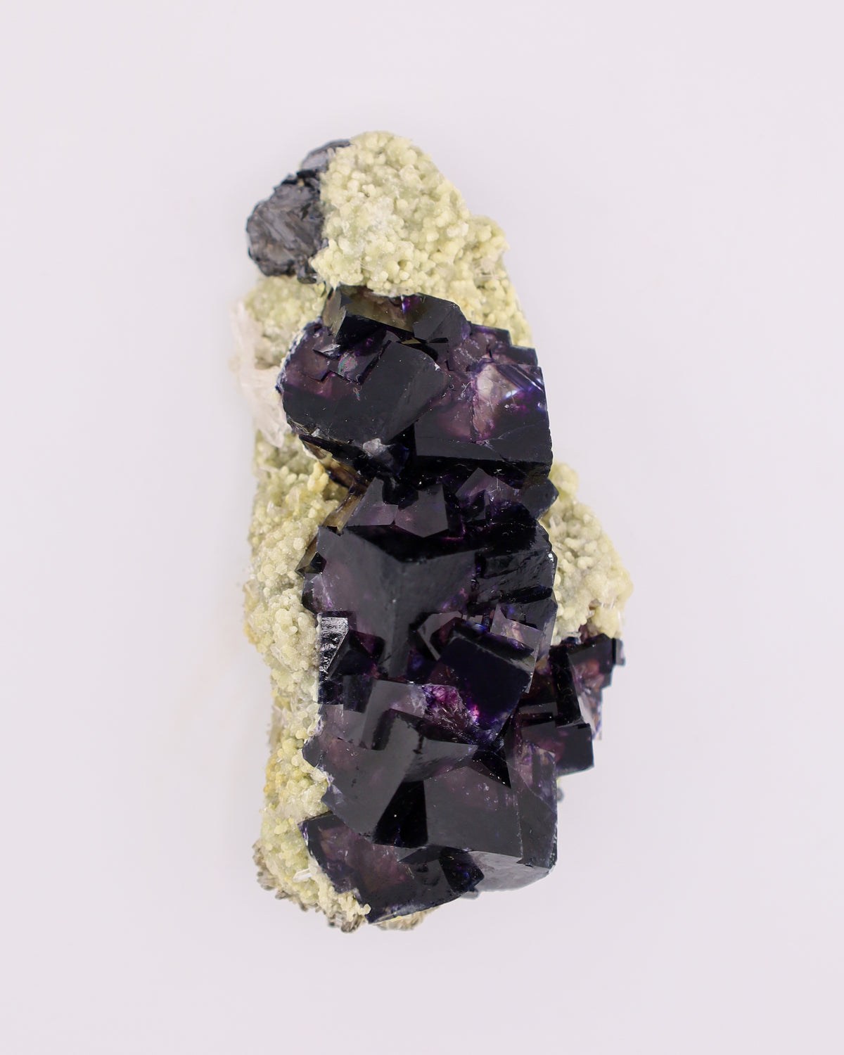 Deep Purple Red Fluorite with Dolomite & Pyrite Matrix