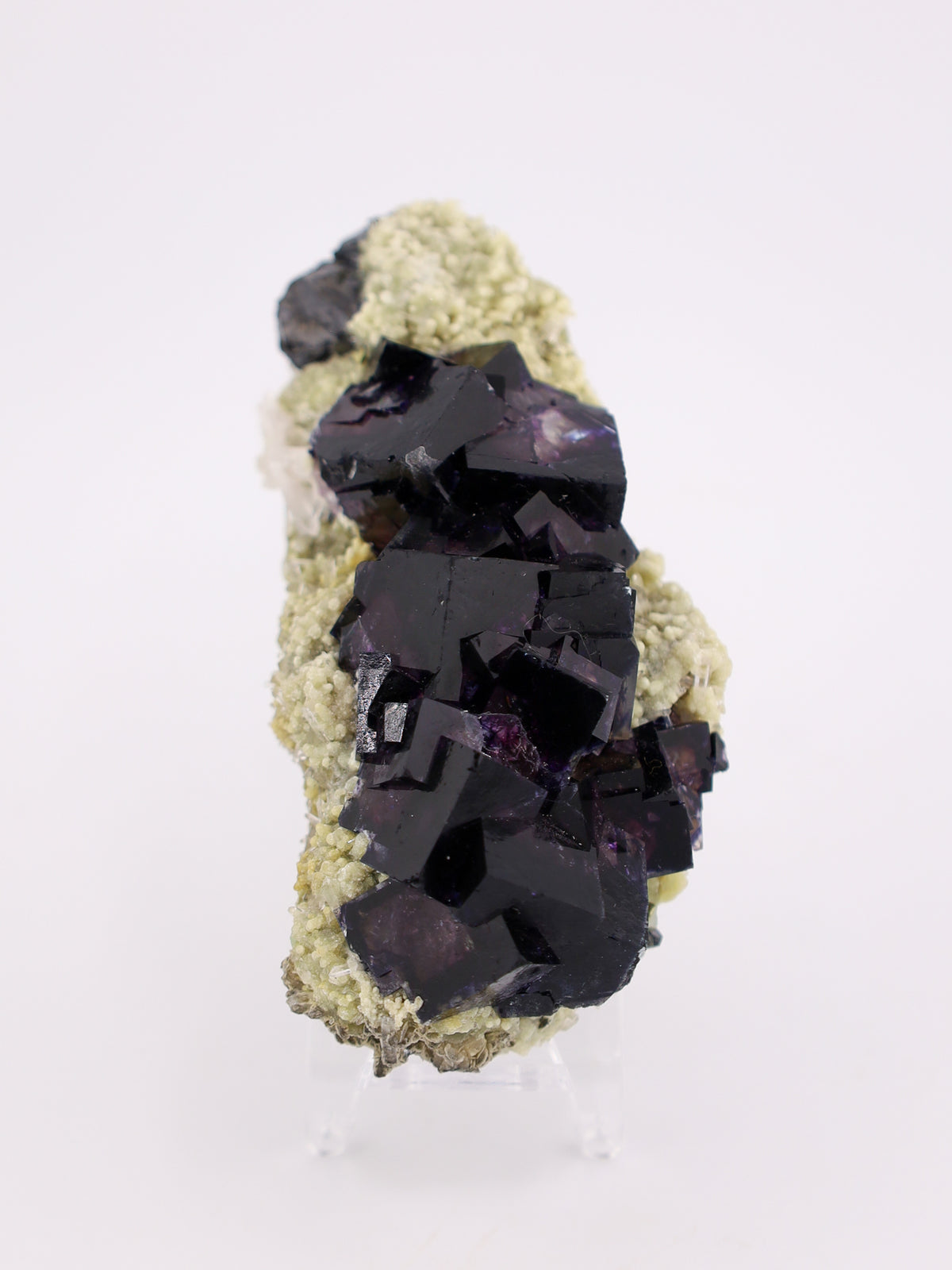 Deep Purple Red Fluorite with Dolomite & Pyrite Matrix