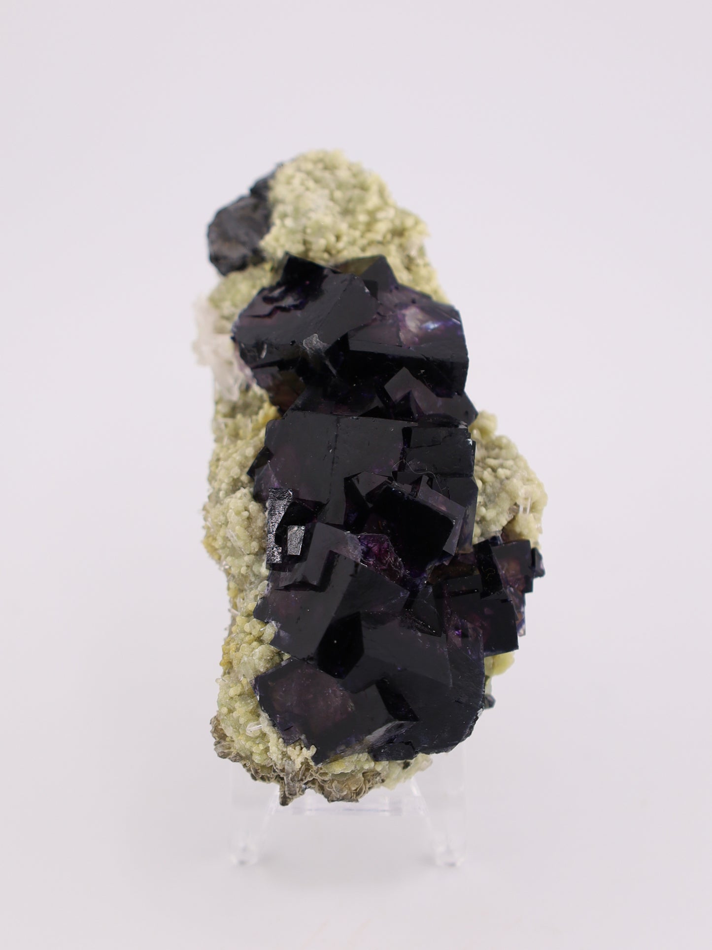 Deep Purple Red Fluorite with Dolomite & Pyrite Matrix