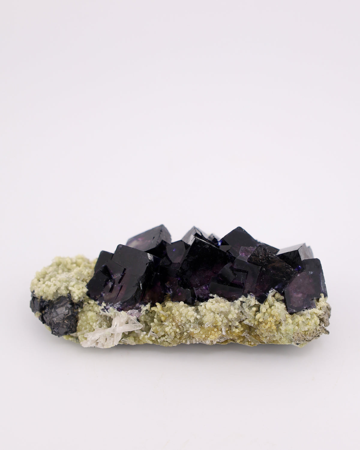 Deep Purple Red Fluorite with Dolomite & Pyrite Matrix