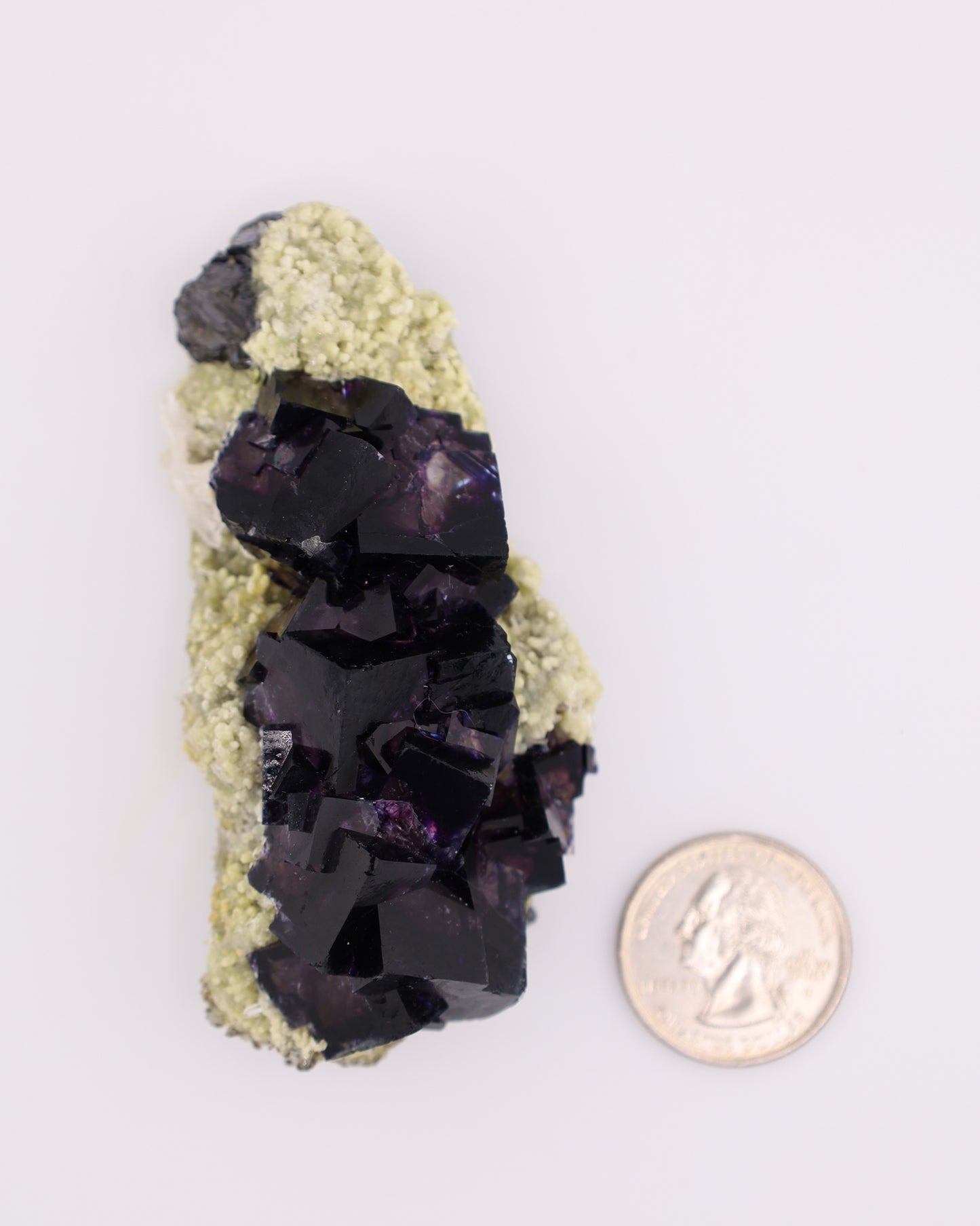 Deep Purple Red Fluorite with Dolomite & Pyrite Matrix