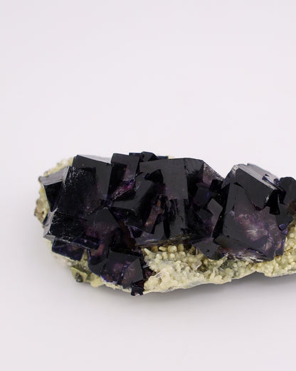 Deep Purple Red Fluorite with Dolomite & Pyrite Matrix