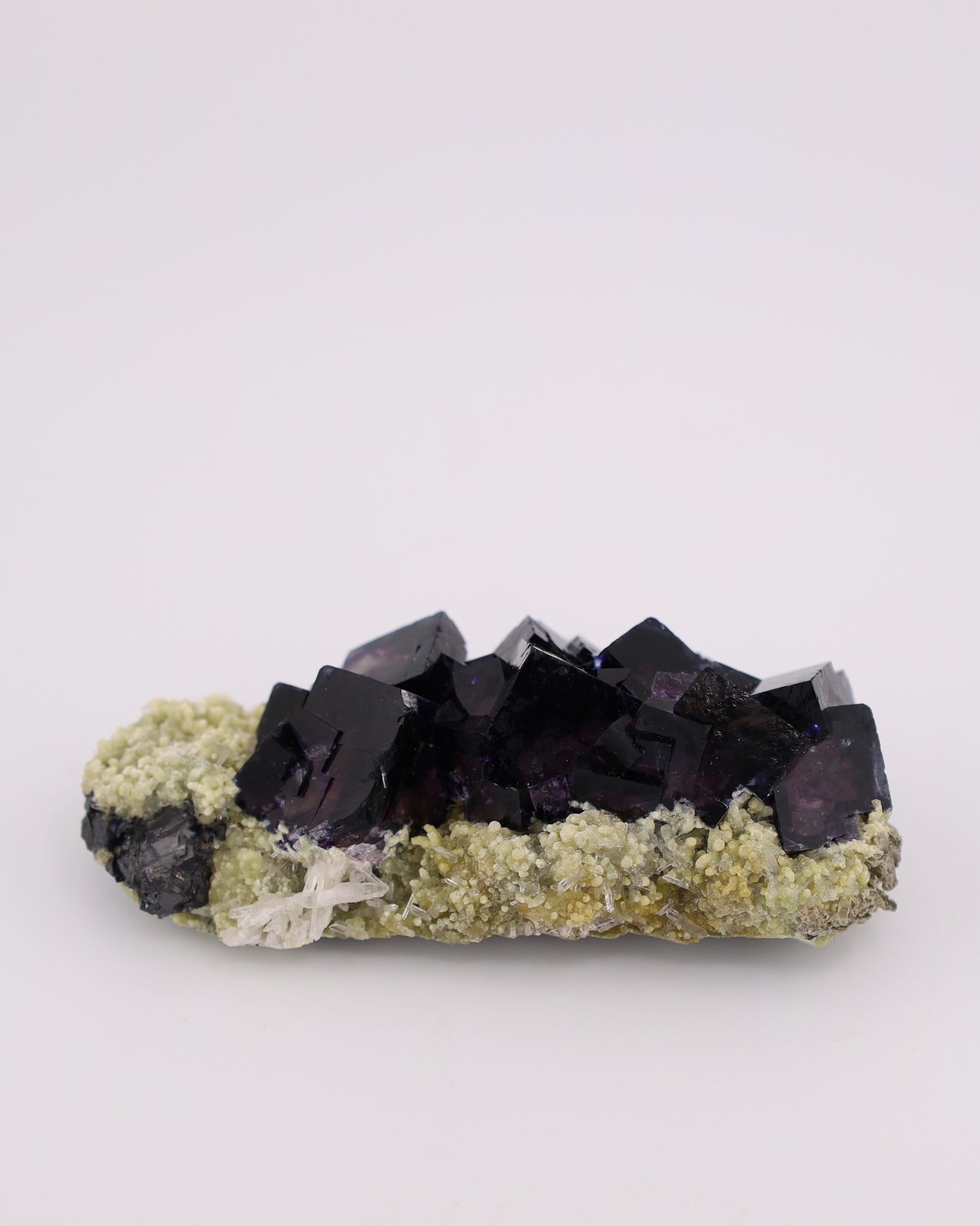Deep Purple Red Fluorite with Dolomite & Pyrite Matrix
