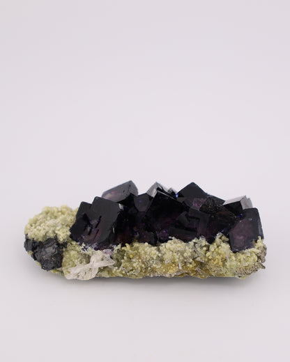 Deep Purple Red Fluorite with Dolomite & Pyrite Matrix