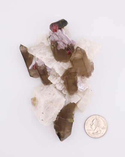Smoky Quartz, Tourmaline & Lepidolite